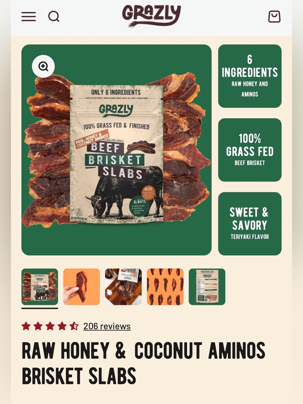 NEW!  Raw honey & coconut aminos brisket slabsi